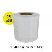 KAĞIT 38X80MM TEKLİ KAĞIT RAF ETİKETİ 500 LÜ